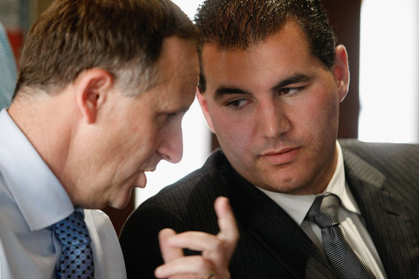 Jami-Lee Ross and Sir John Key