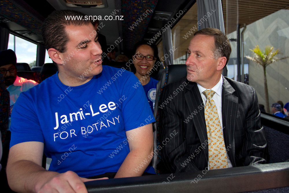 Jami-Lee Ross and Sir John Key talking