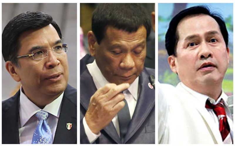 Eduardo Manalo, Rodrigo Duterte and Apollo Quiboloy montage