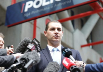 Jami-Lee Ross speaking to media