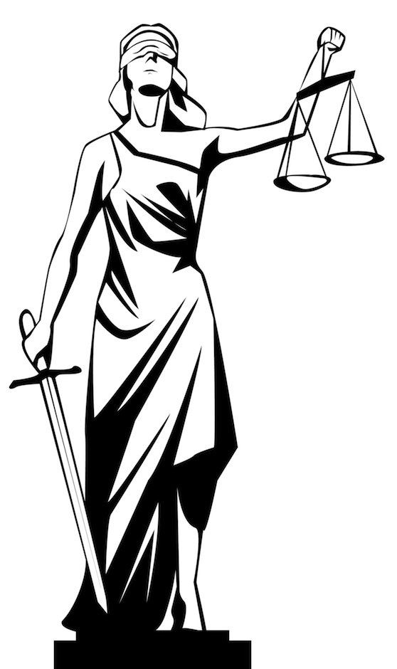 A sketch of Lady Justice