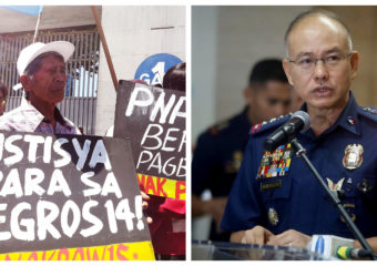 Farmers protesting PNP chief Oscar Albayalde