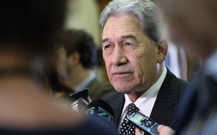 Winston Peters speaks to the Parliamentary Press Gallery