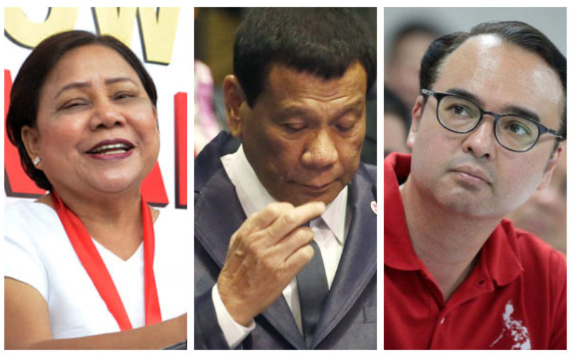 Cynthia Villar, Rodrigo Duterte and Alan Peter Cayetano