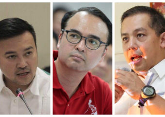 Lord Allan Velasco, Allan Peter Cayetano, Martin Romualdez collage