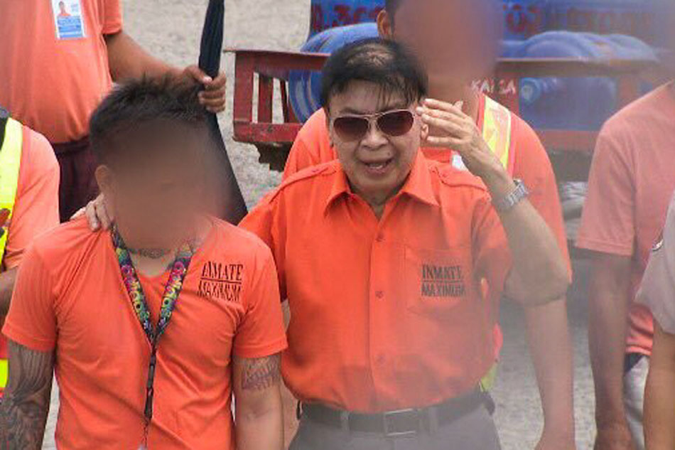 Former Calauan, Laguna mayor Antonio Sanchez is photographed inside the New Bilibid maximum security prison.