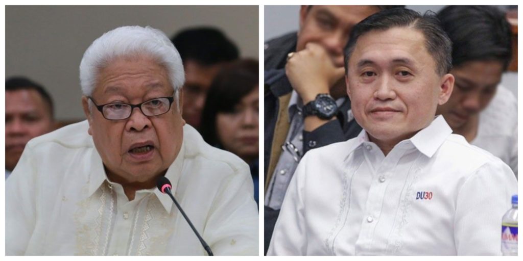 Edcel Lagman and Bong Go