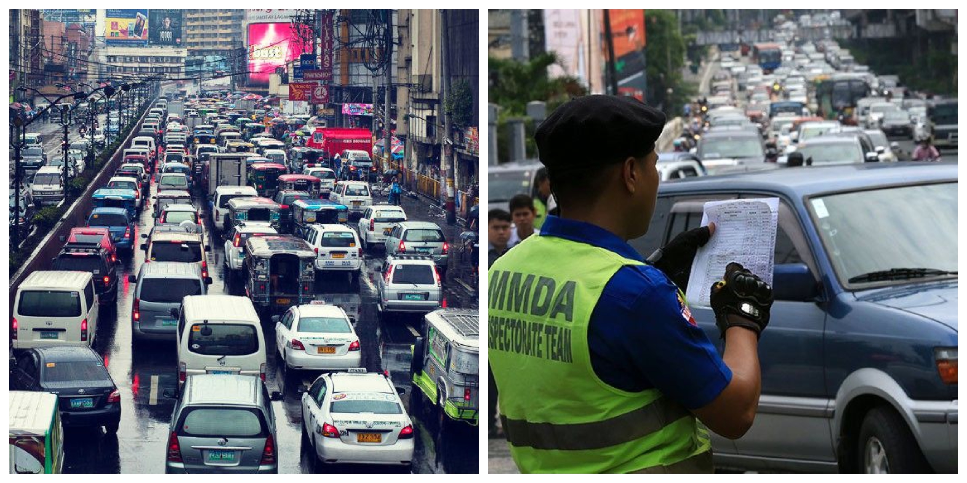 Metro Manila Traffic and MMDA enforcer collage