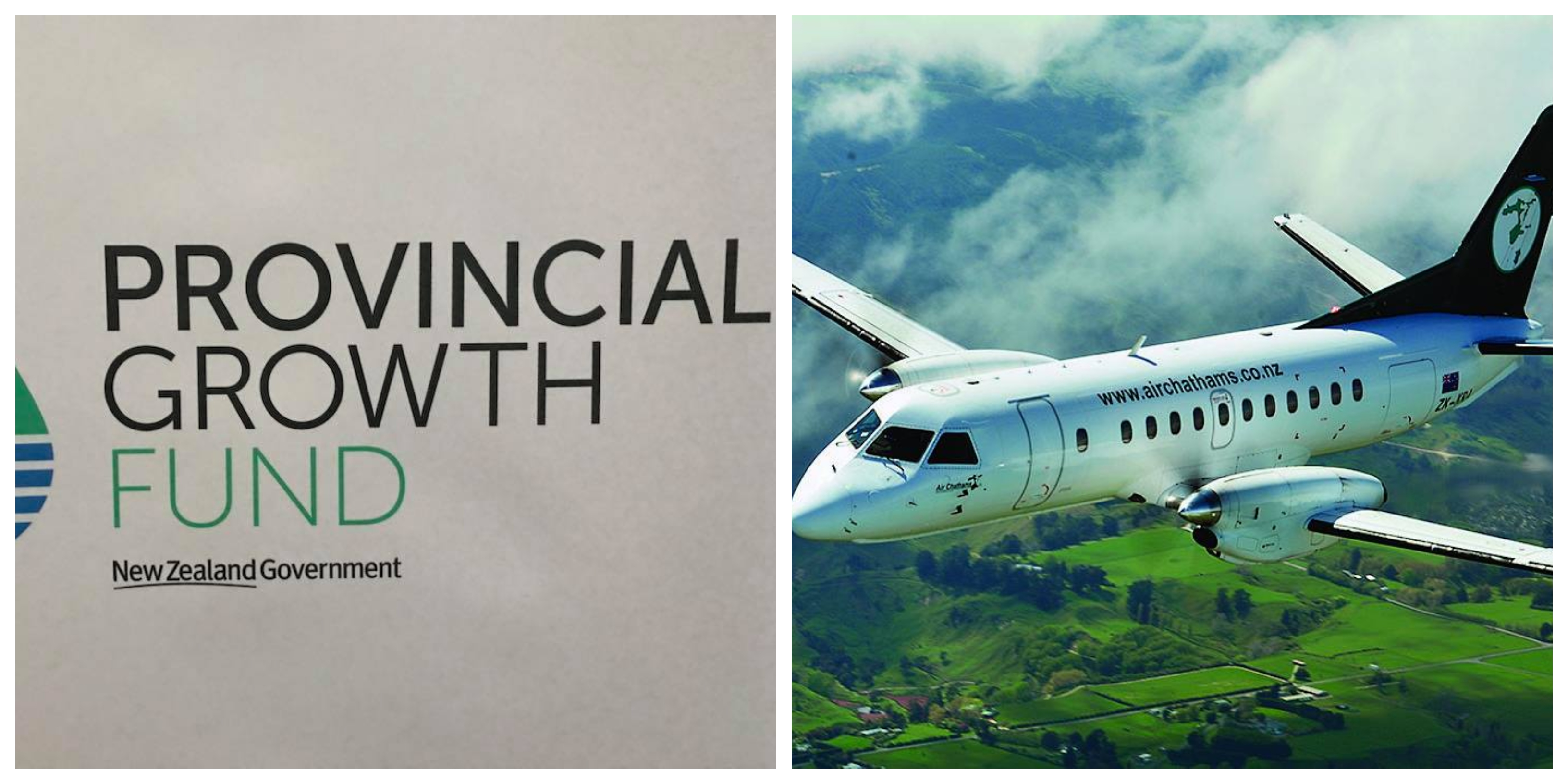 Collage of Provincial Growth Fund Air Chathams