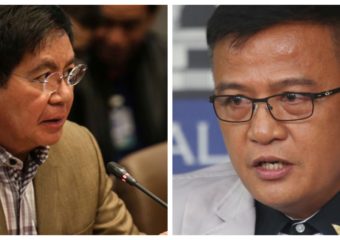 Collage of Senator Panfilo Ping Lacson and Bureau of Corrections director Nicanor Faeldon