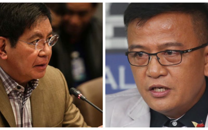 Collage of Senator Panfilo Ping Lacson and Bureau of Corrections director Nicanor Faeldon