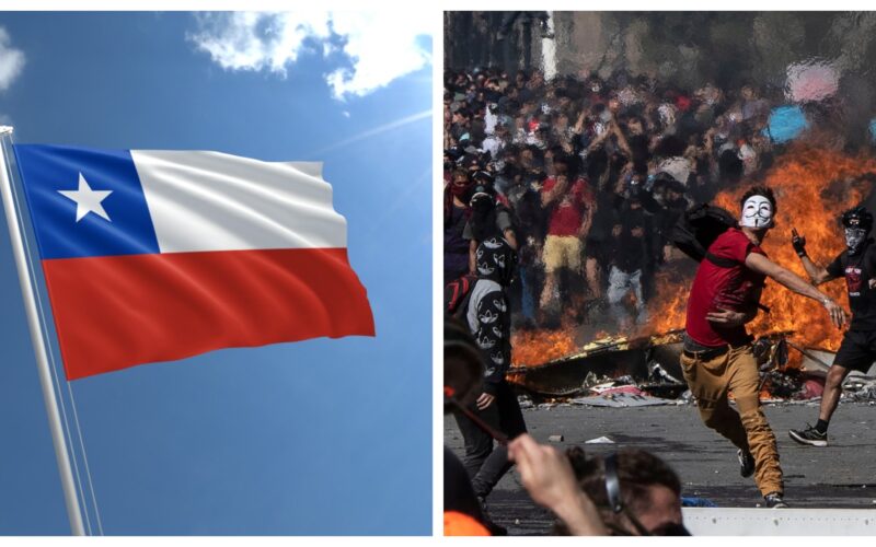 Chile Crisis collage photo riots