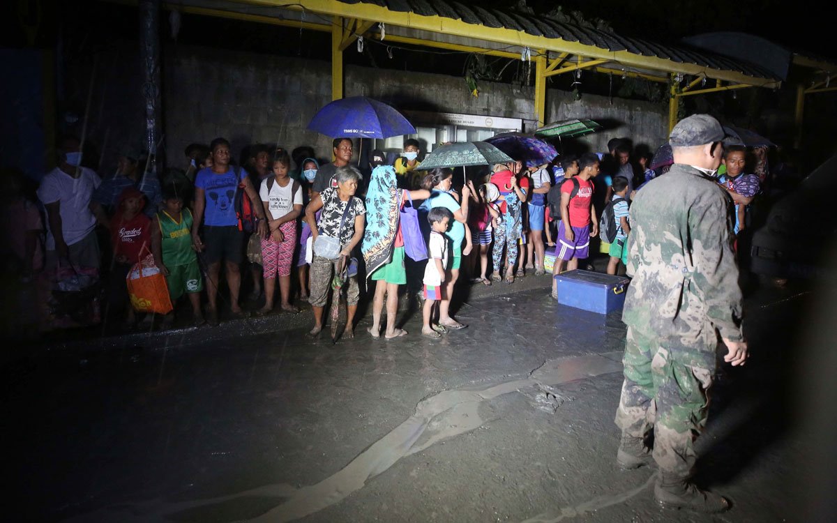Taal volcano evacuees