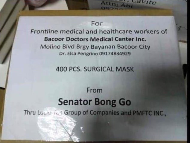 Bong Go relief packs epal