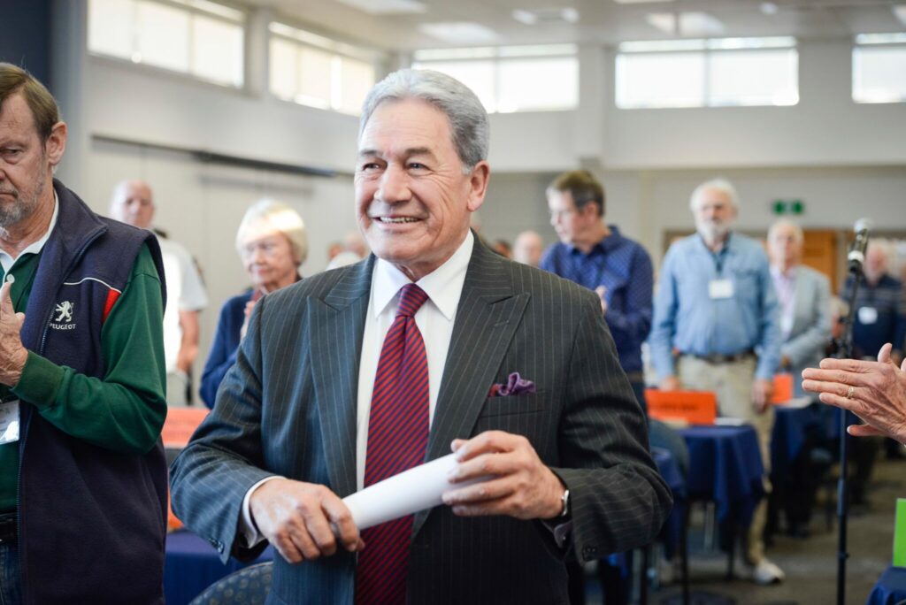 Winston Peters smiling