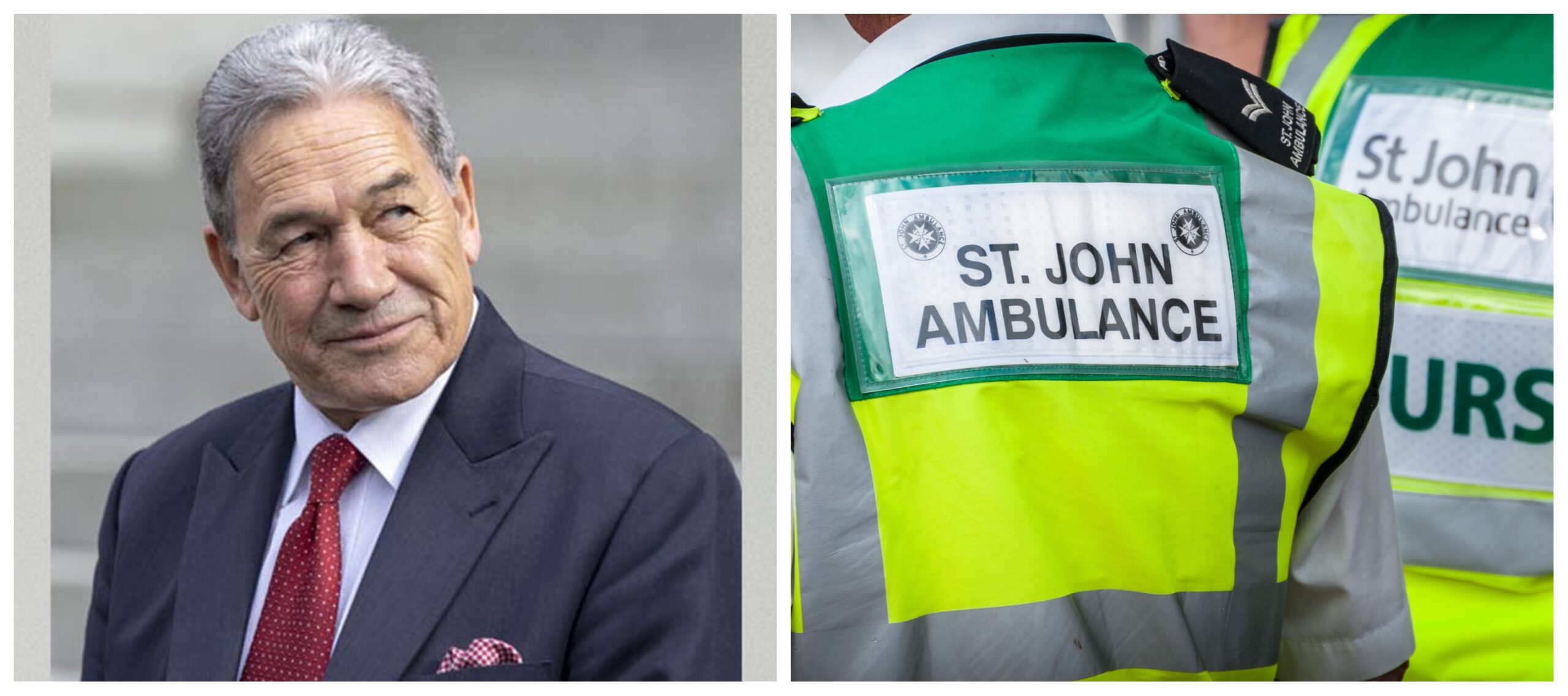 Winston Peters St John ambulance service