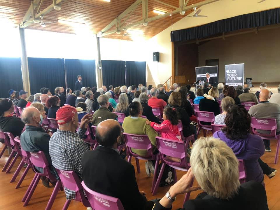 Winston Peters NZ First Auckland public meeting Election 2020