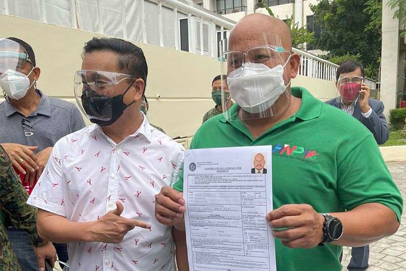 Bato dela Rosa PDP-Laban certificate of candidacy Halalan 2022