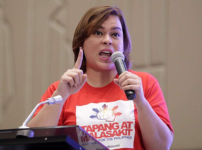 Sara Duterte-Carpio talking