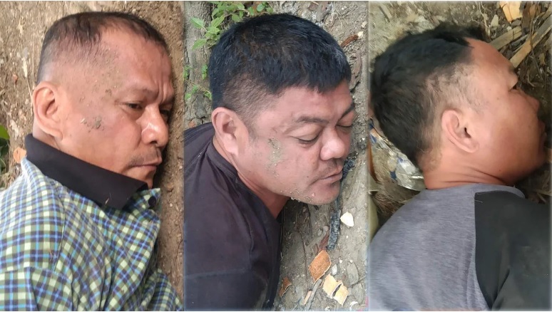 Former soldiers Joric Labrador, Joven Aber and Benjie Rodriguez were arrested hours after the attack on Governor Degamo's house in Pamplona, Negros Oriental. [Photo: Inquirer.net]