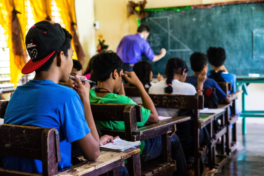A classroom in the Philippines