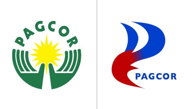 Collage of PAGCOR old logo and its new logo, side by side.
