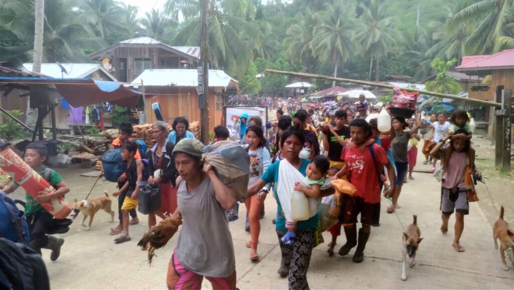 Indigenous "lumad" communities of Surigao del Sur are forced to evacuate after an aerial bombing by the Philippine Military in this file photo from July 16, 2018. Indigenous communities are typically the victims of the military's acts of aggression. (Photo: Save Lumad Schools - CARAGA/Facebook)