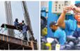 Banner photo of Filipino construction workers and factory workers.