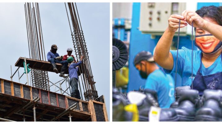 Banner photo of Filipino construction workers and factory workers.