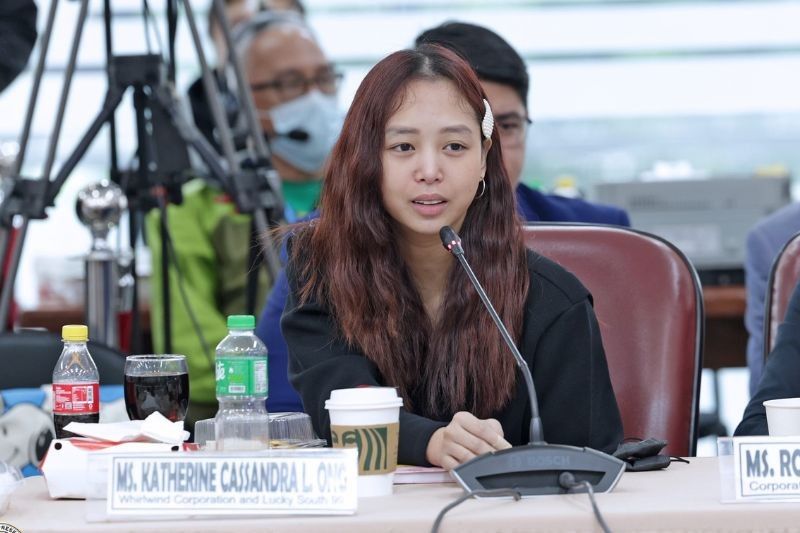 Cassandra Ong, a key witness in POGO operations in the Philippines, attends the House of Representatives' public hearing on Sept. 19, 2024. (Photo: House of Representatives release)