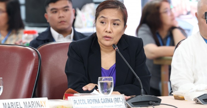 Retired Police Colonel Royina Garma during the House of Representatives' quad-comm hearing on the war on drugs. (Photo: House Press and Public Affairs Bureau)