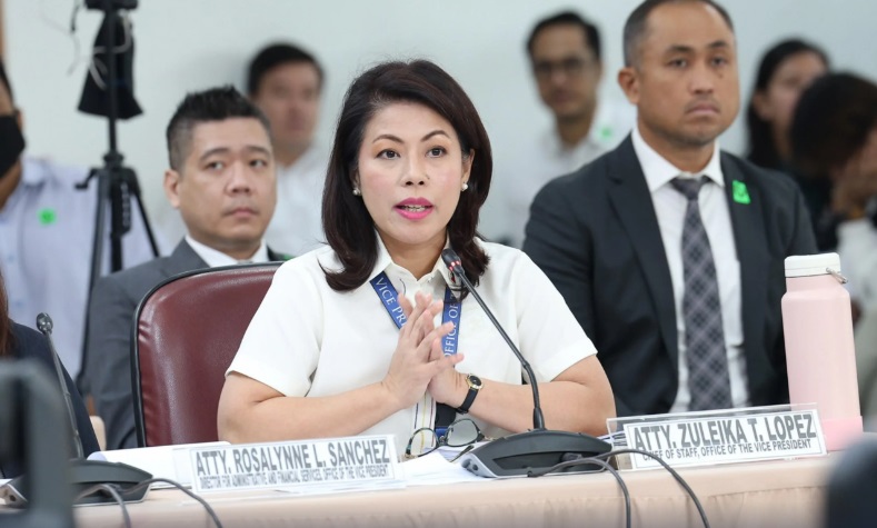 Atty. Zuleika Lopez, chief-of-staff in the Office of the Vice President, faces the House Quad-Committee inquiry into the OVP's spending. (Photo: House of Representatives)