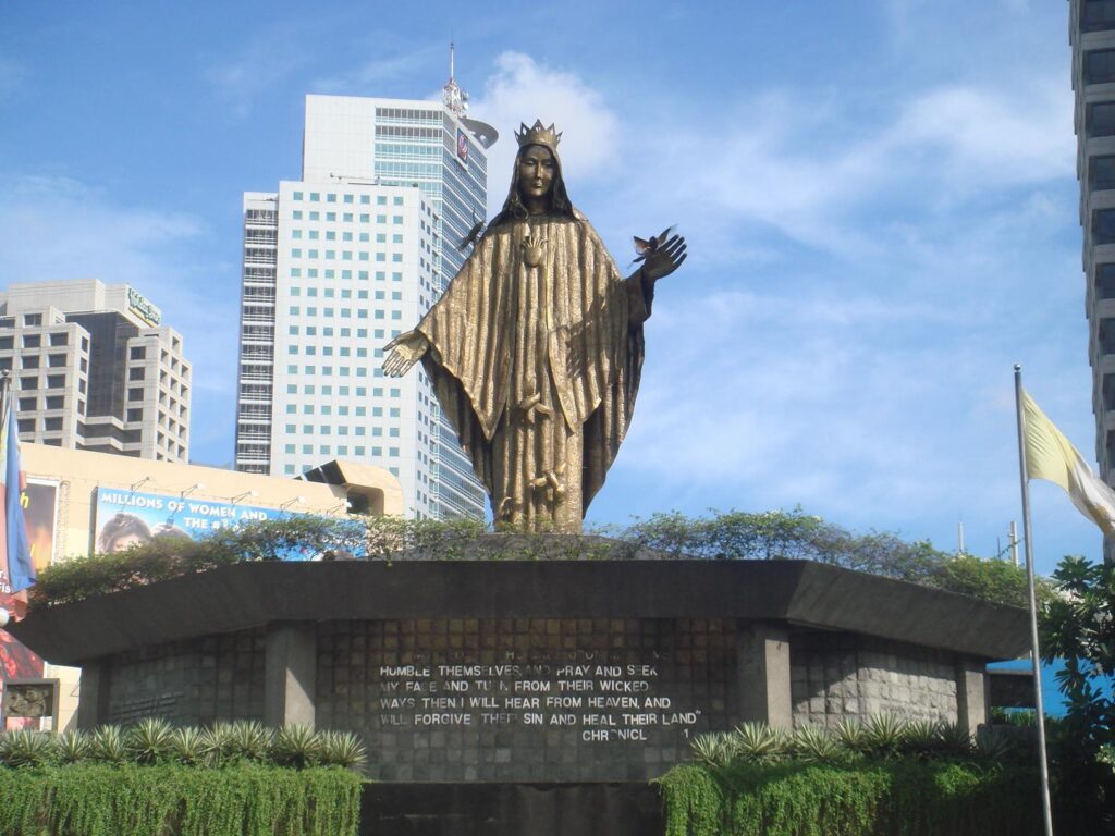 Photo of the EDSA Shrine by Organographia Philipiniana